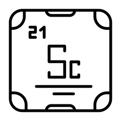 Obraz premium Scandium Icon
