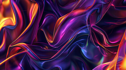 Obraz premium Colorful abstract fabric texture with flowing waves and vibrant hues, creating dynamic and energetic visual experience