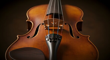 Fototapeta premium Close-up of a Beautiful Violin Detailed Musical Instrument Still Life