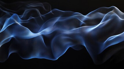 Obraz premium Abstract Blue Wave Particle Flow Design