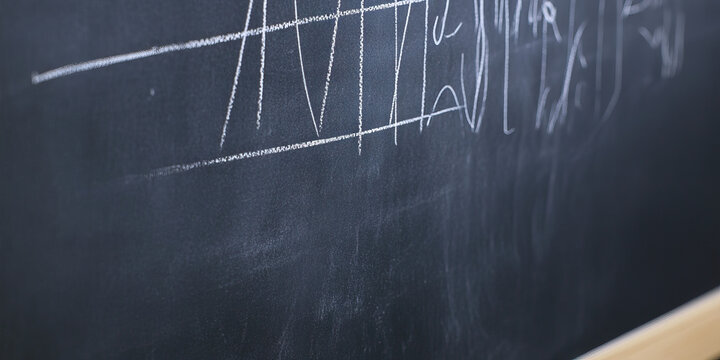 Chalkboard with White Chalk Markings