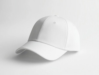Fototapeta premium White Baseball Cap: Unbranded Customizable Cotton Headwear for Trendy Summer Fashion