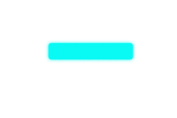 Glowing neon light rectangle button. Rounded blue neon shape on a transparent background. Neon frame for your design