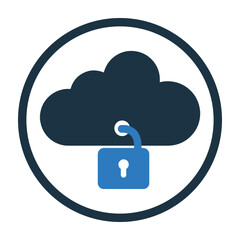 Cloud Lock & Personal Data Security Icon