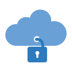 Cloud Lock & Personal Data Security Icon