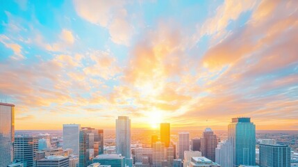 Fototapeta premium the Foshay Tower in Minneapolis during fall, with vibrant seasonal trees in the foreground