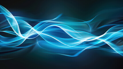 Fototapeta premium Abstract blue waves create dynamic and fluid background, evoking sense of movement and energy. Ideal for technology or creative themes