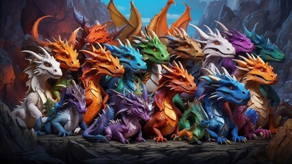Dragon Character in Cartoon Style