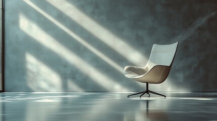 Minimalist chair design in modern interiors beautiful natural light contemporary style calm atmosphere