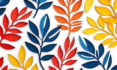 flowers and leaves in pictures illustrator2D