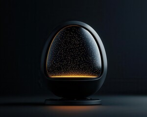 Easter eggshaped observatory with a futuristic dome design