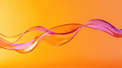 Naklejka premium Abstract Orange and Pink Swirling Wave Design