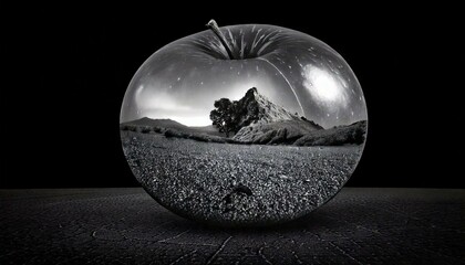 glass ball in the night