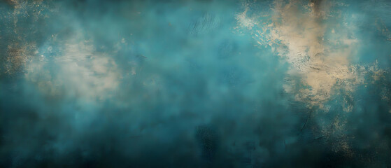 Teal and beige nebula, cosmic dust. Background texture