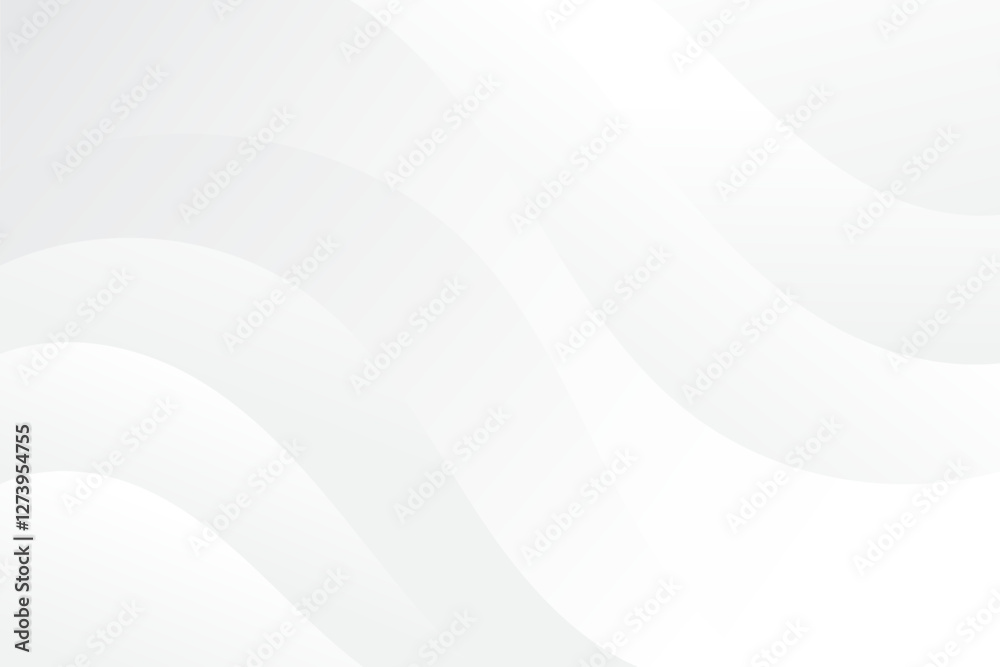Wall mural abstract background white and gray with wave effects. modern abstract design concept for templates. 