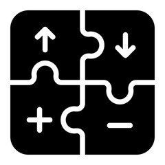 swot analysis glyph icon