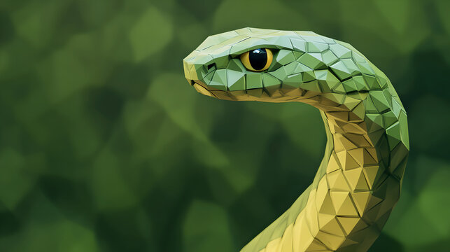 green snake on a tree