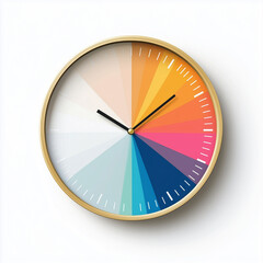 vintage tower clock isolated on white background generative ai