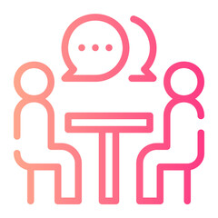 job interview gradient icon