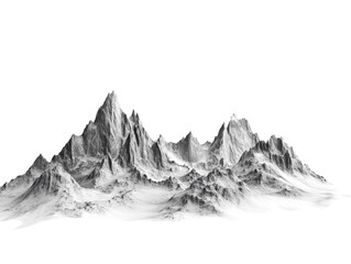Isolated Snowy Mountains