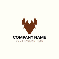 Geometric Deer Logo Design template