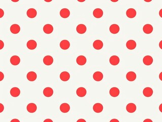 Red polka dots on white background for fashion prints, scrapbooking and decorations
