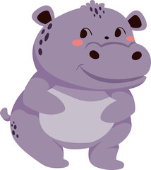 Hippotamus svg vector illustration 