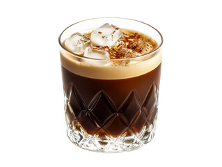 Isolated Espresso Cocktail with Ice
