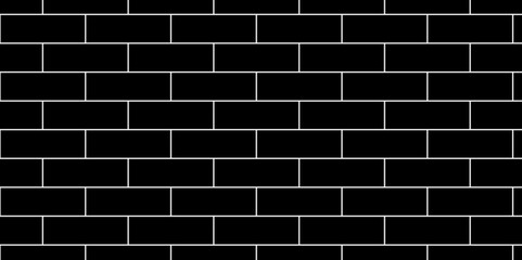 Black brick background texture. Black and white background wall brick.	
