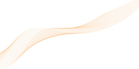 abstract vector orange wave lines on white background.