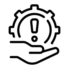 risk management line icon