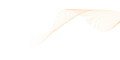 abstract vector orange wave lines on white background.