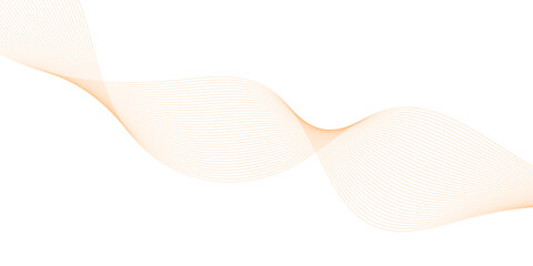 abstract vector orange wave lines on white background.