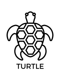 Obraz premium Animal icons outline black