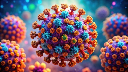 Microscopic tilt-shift image reveals intricate NLRP3 inflammasome structure, crucial in cellular inflammation and immune response.