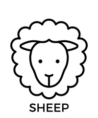 Animal icons outline black