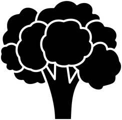 broccoli illustration plant silhouette food logo vegetable icon tree outline green fresh cabbage diet healthy nature natural health branch shape and vector graphic background