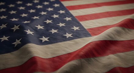Obraz premium American Flag: A Close-Up View of the Stars and Stripes