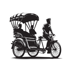 Obraz premium silhouette of a carriage
