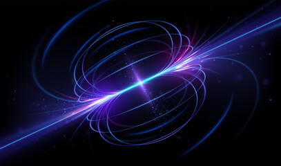 Magnetic field light effect with sparks