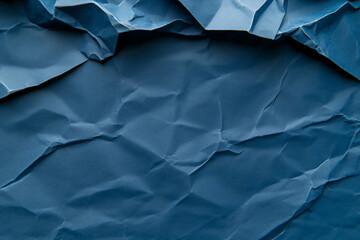 Fototapeta premium crumpled blue paper
