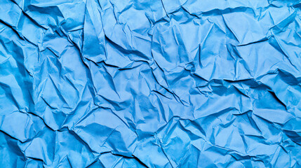 Obraz premium crumpled blue paper