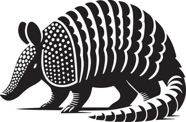 A simple Armadillo vector style with white backgroundPrint