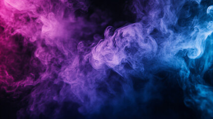 Obraz premium Colorful Smoke Background in Purple and Blue Shades