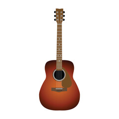 Naklejka premium acoustic guitar icon,musical instrument,vector illustration on white background.