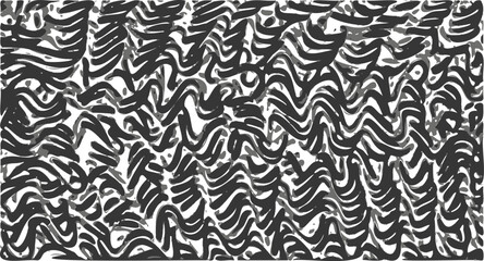 Monochrome texture composed of irregular graphic elements. Distressed uneven grunge background. Abstract vector illustration. Overlay for interesting effect and depth. Isolated on white background.
