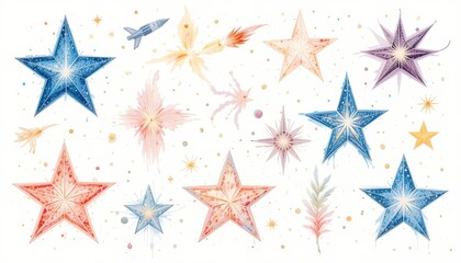 Fantasy space colorful aerial digital illustration