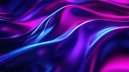 Fototapeta premium Cyberpunk Gradient Wave Background in Electric Blue, Neon Purple and Pink