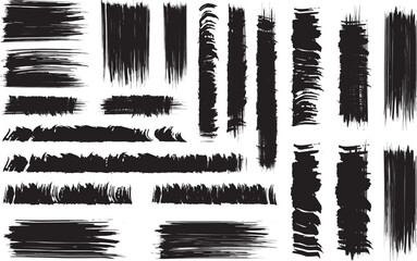 Black brush strock set 