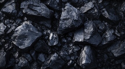 Dark Gray Rock Texture: A Close-Up View of Rough, Jagged Stones